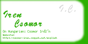 iren csomor business card